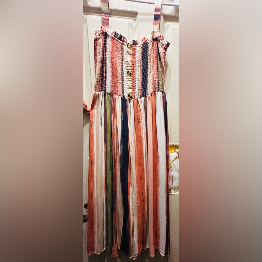 Liberty Love Colorful Striped Maxi Skirt